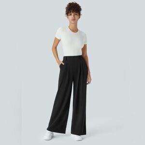HALARA Black Wide-Leg Pants (petite)